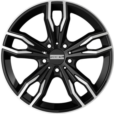 Fondmetal Alke Glossy Black Machined 8x18 5x120 ET34 CB72,6 60° 720 kg RF08845