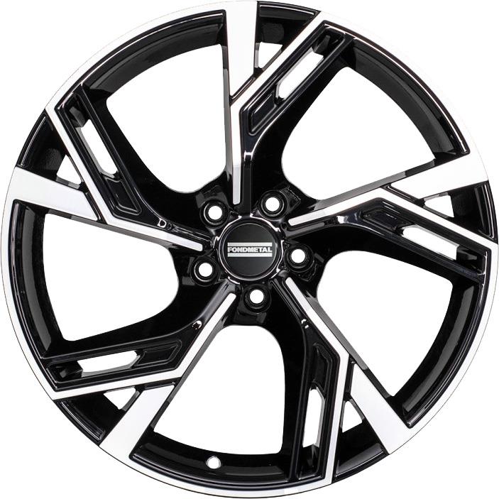 Fondmetal Atena Glossy Black Machined 8x18 5x100 ET40 CB57,1 R13 650 kg RF09333