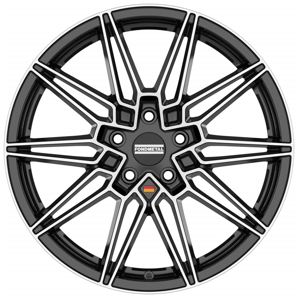 Fondmetal Thoe Glossy Black Machined 9x20 5x120 ET23 CB72,6 60° 775 kg RF18240