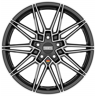 Fondmetal Thoe Glossy Black Machined 8x18 5x112 ET34 CB66,6 60° 775 kg RF18499