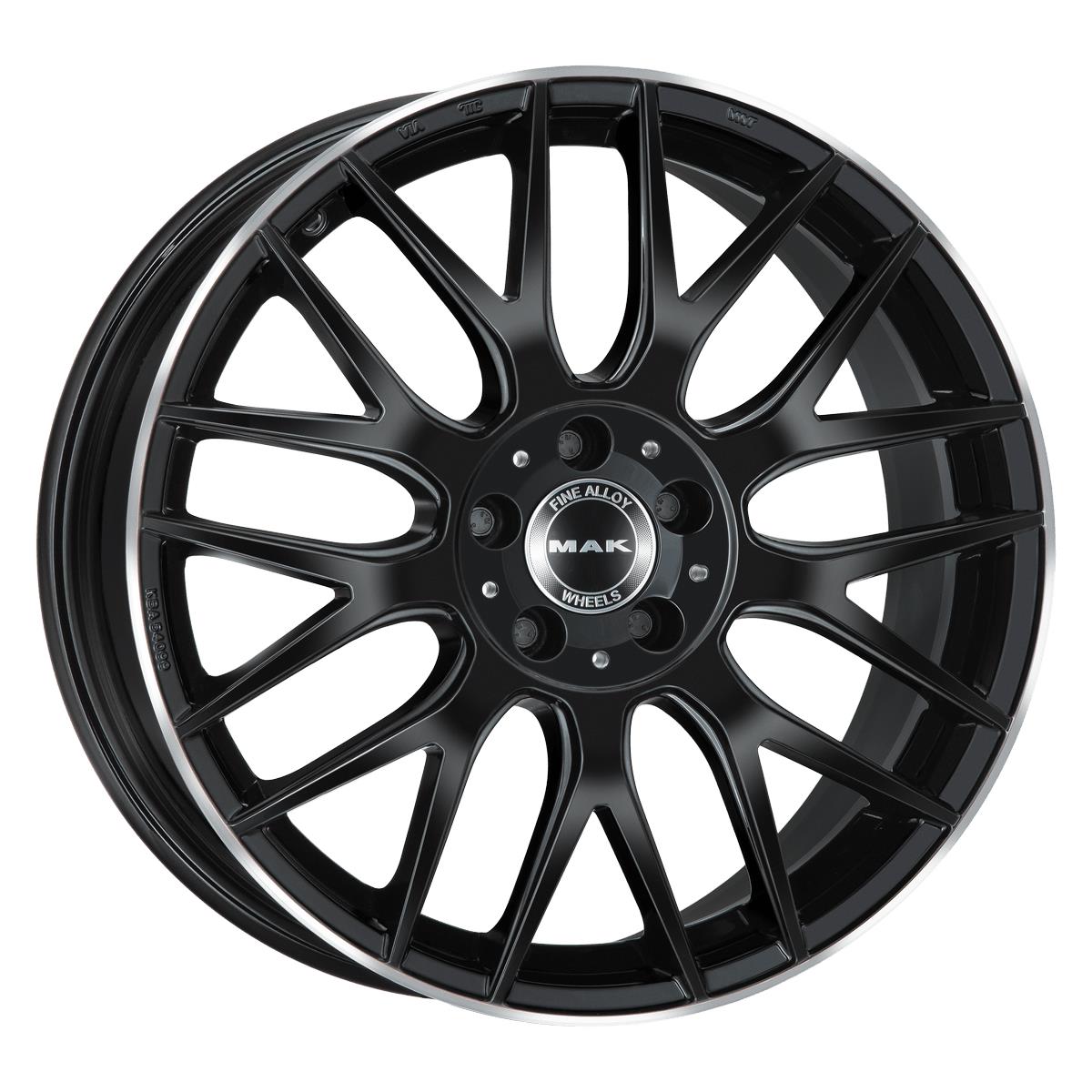 MAK Arrow Gloss Black Mirror Ring 10x21 5x112 ET22 CB66,6 (Long Bolt) R14 1020 kg F1021OWGL22WSY