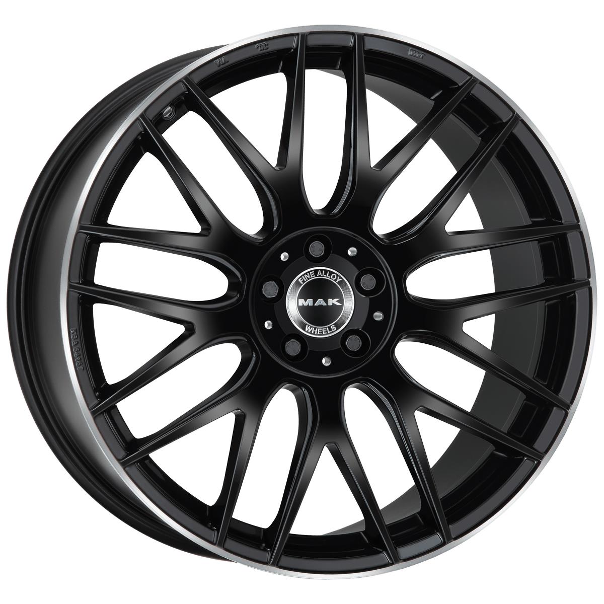 MAK Arrow-D Gloss Black Mirror Ring 11x21 5x112 ET55 CB66.6 (Long Bolt) R14 1020 kg F1121WDGL55WS5Y