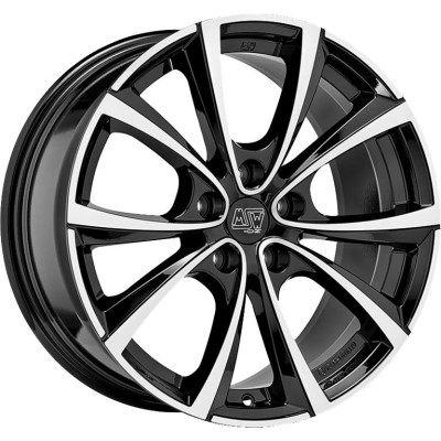 MSW 27T Gloss Black Full Polished 9,5x19 5x114.3 ET45 CB64,1 60° 850 kg W19367001T56