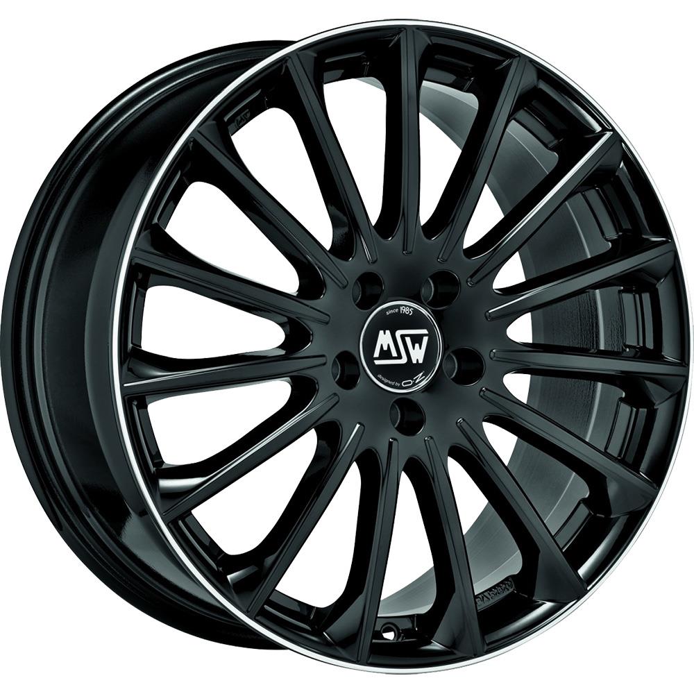 MSW 30 Gloss Black+Diamond Lip 8,5x20 5x112 ET28 CB73,1 60° 850 kg W19317501TGA
