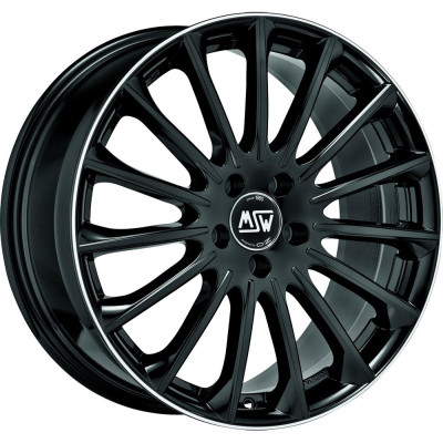 MSW 30 Gloss Black+Diamond Lip 8,5x20 5x112 ET20 CB73,1 60° 850 kg W19317509TGA