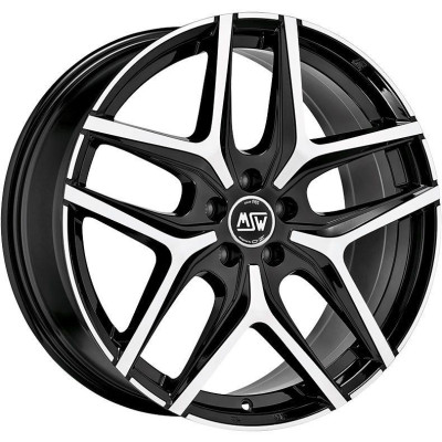 MSW 40 Gloss Black Full Polished 7x17 5x112 ET50 CB73,1 60° 900 kg W19327503N56