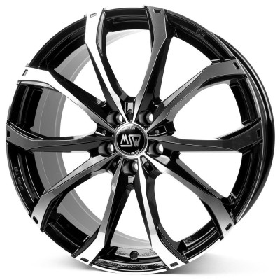 MSW 48 Gloss Black Full Polished 8x19 5x112 ET45 CB73,1 60° 850 kg W1925950156