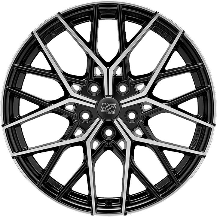 MSW 74 Gloss Black Full Polished 9,5x20 5x112 ET42 CB73,1 60° 790 kg W19365502T56