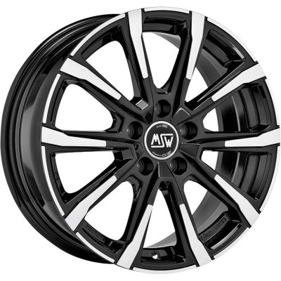 MSW 79 Gloss Black Full Polished 7x18 5x108 ET47 CB63,4 60° 580 kg W19333003T56