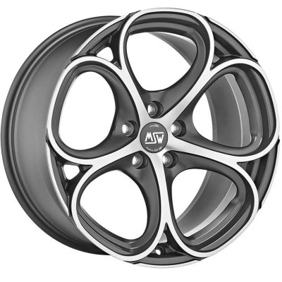 MSW 82 Matt Gun Metal Full Polished 8x19 5x110 ET33 CB65,1 60° 690 kg W19339001T26