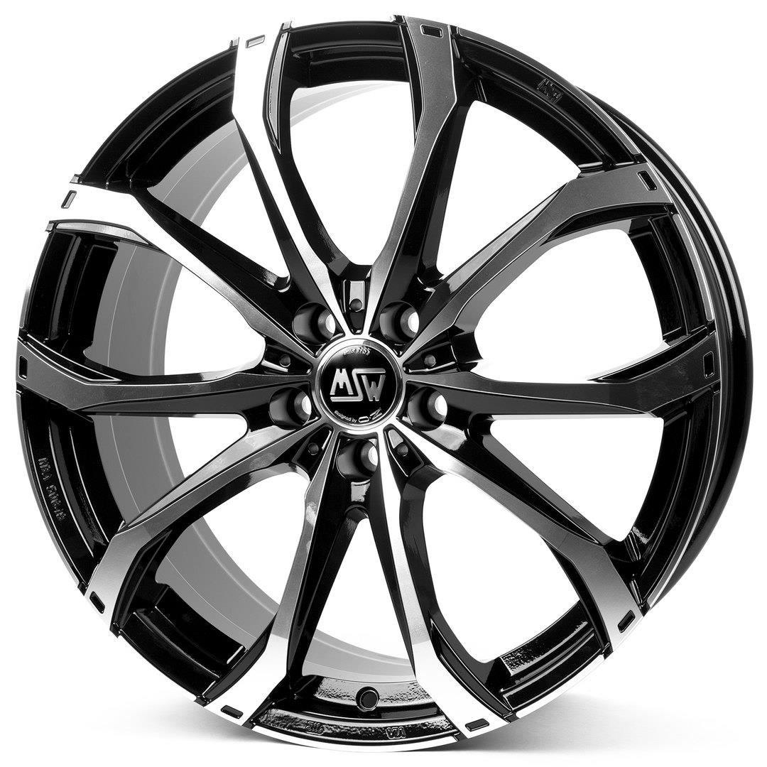 MSW 48 Gloss Black Full Polished 7,5x17 5x112 ET45 CB73,1 60° 875 kg W19373502T56