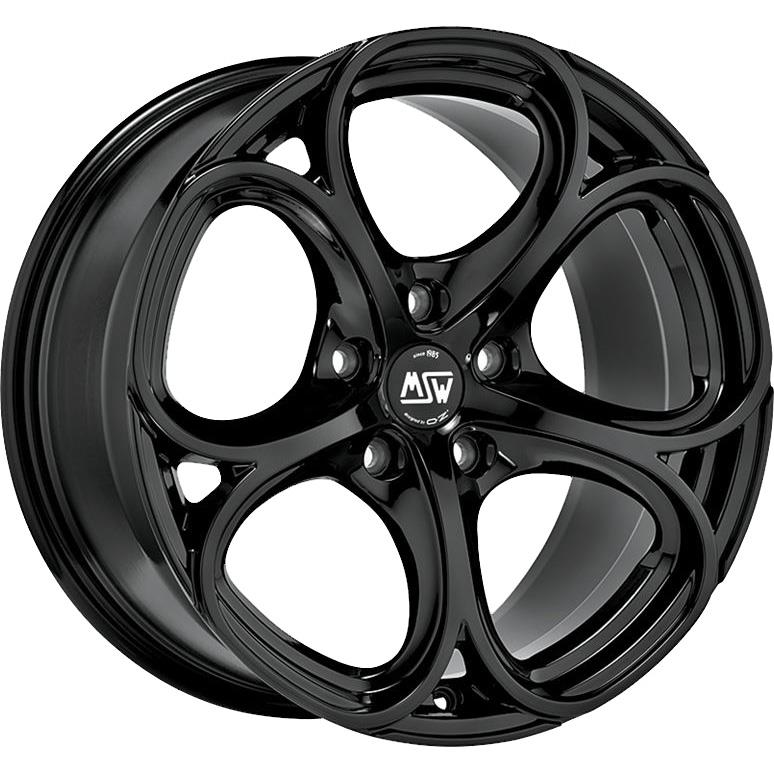 MSW 82 Gloss Black Full Polished 8x18 5x110 ET30 CB65,1 60° 690 kg W19374001T56
