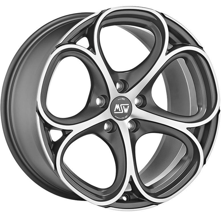 MSW 82 Matt Gun Metal Full Polished 8x18 5x110 ET40 CB65,1 60° 575 kg W19374003T26