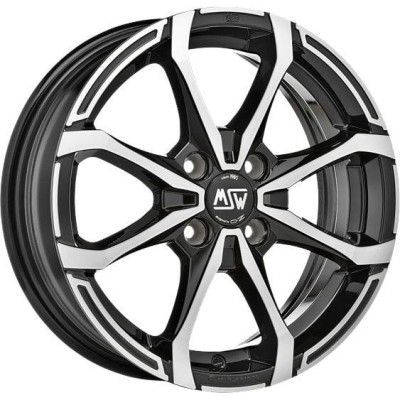 MSW X4 Gloss Black Full Polished 6x16 4x100 ET40 CB63,3 60° 490 kg W19273500T56