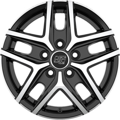MSW 40 Van Gloss Black Full Polished 6,5x16 5x120 ET60 CB65,1 R14 1300 kg W19362006T56