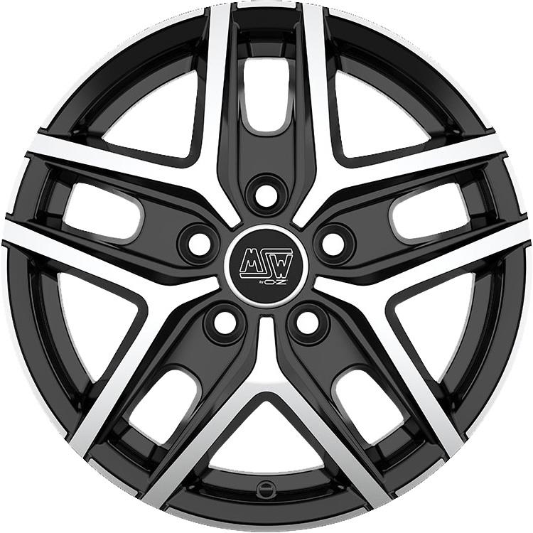 MSW 40 Van Gloss Black Full Polished 6,5x16 5x130 ET55 CB89,1 60° 1300 kg W19362007T56