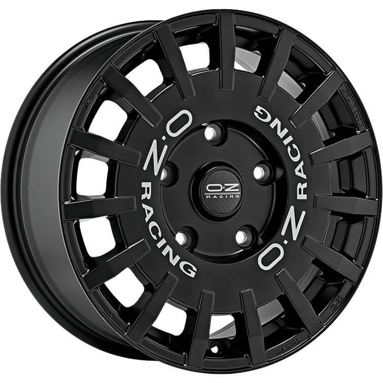 OZ Racing Rally Racing Gloss Black Silver Lettering 8x17 5x100 ET35 CB68,1 60° 650 kg W01A33200H3