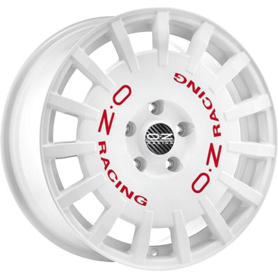 OZ Racing Rally Racing Race White Red Lettering 8x17 4x100 ET35 CB68,1 60° 650 kg W01A3325133