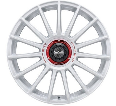 OZ Racing Superturismo Evoluzione WRC Race White Red Lettering 8,5x19 5x108 ET45 CB75,0 60° 790 kg W01852200EW33