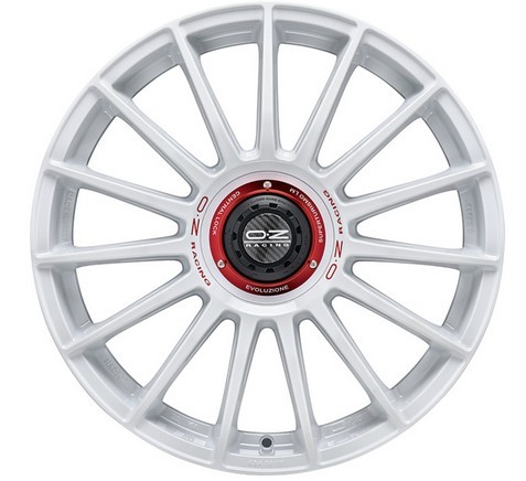 OZ Racing Superturismo Evoluzione WRC Race White Red Lettering 8x18 5x112 ET45 CB66,6 60° 790 kg W01854006EW33