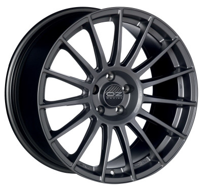 OZ Racing Superturismo LM Matt Graphite Silver Lettering 8,5x19 5x120 ET34 CB64,1 60° 750 kg W0185200346