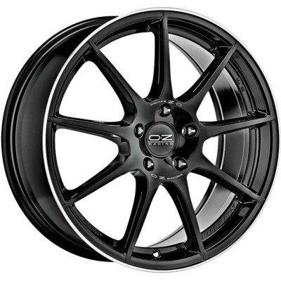 OZ Racing Veloce GT Gloss Black+Diamond Lip+Silver Lettering 8x18 5x112 ET35 CB75,0 R12 730 kg W01977251GD4