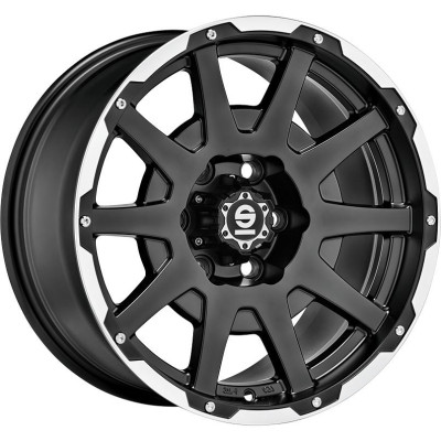 Sparco Dakar Matt Black Lip Polished+Rivets 7,5x17 5x114.3 ET38 CB73,1 60° 850 kg W29089504M8