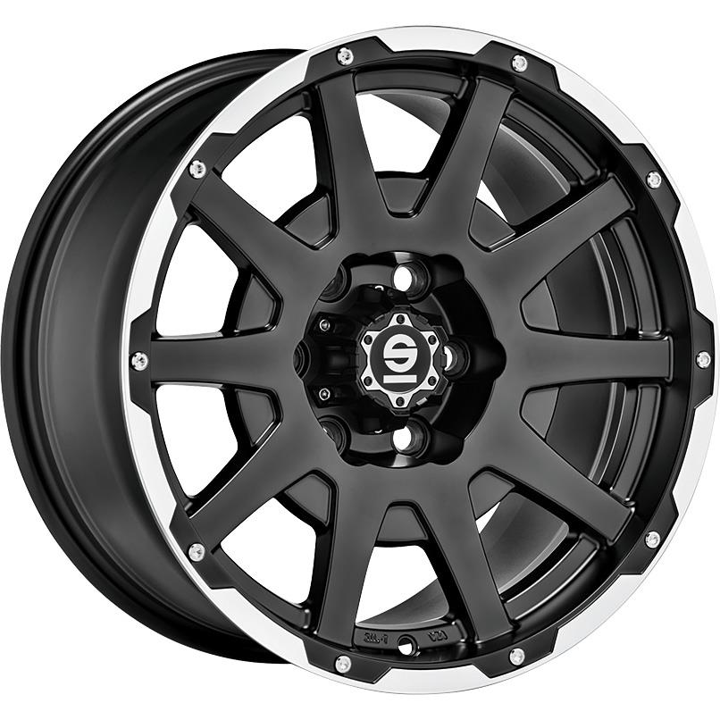 Sparco Dakar Matt Black Lip Polished+Rivets 8,5x18 6x135 ET25 CB87,1 60° 1200 kg W29090052M8