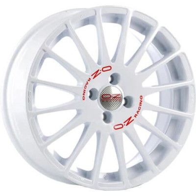 OZ Racing Superturismo WRC Race White Red Lettering 6,5x15 5x100 ET35 CB68,1 60° 620 kg W01905300W33