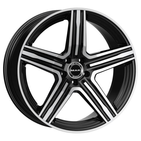 MAK Lewis-D Black Mirror 11x21 5x112 ET38 CB66,6 (Long Bolt) R14 1050 kg F1121EDBM38WSY