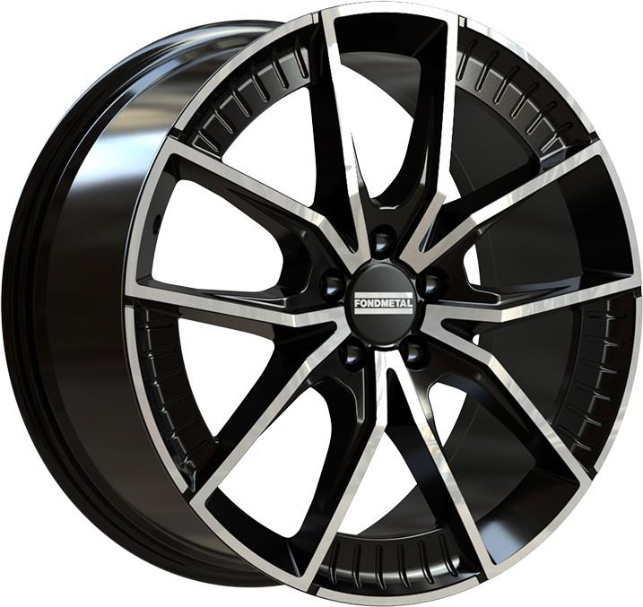 Fondmetal Elatha Glossy Black Machined 9,5x21 5x112 ET41 CB66,6 R13 1000 kg RF19096