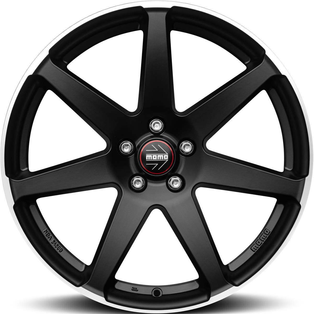 Momo Seven Matt Black polished 8x18 5x112 ET35 CB79,5 60° WSVE8083512SE