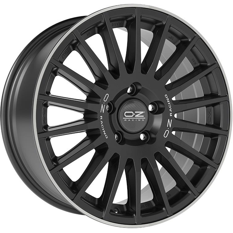 OZ Racing Rally Desert Matt Black Silver Let. Diamond Lip 8x18 5x120 ET45 CB65,1 R14 1300 kg W01C730017L