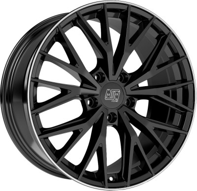 MSW 44 Gloss Black+Diamond Lip 8,5x20 5x108 ET40 CB73,1 60° 850 kg W19416500TGA