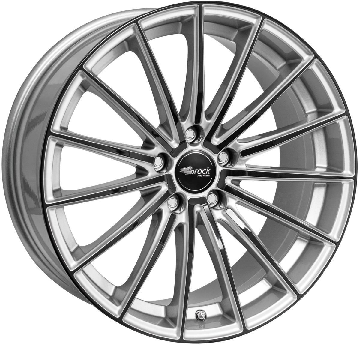 Brock B36 Kristallsilber Black (KSB) 8,5x19 5x108 ET44 CB72,6 60° 700 kg 304897
