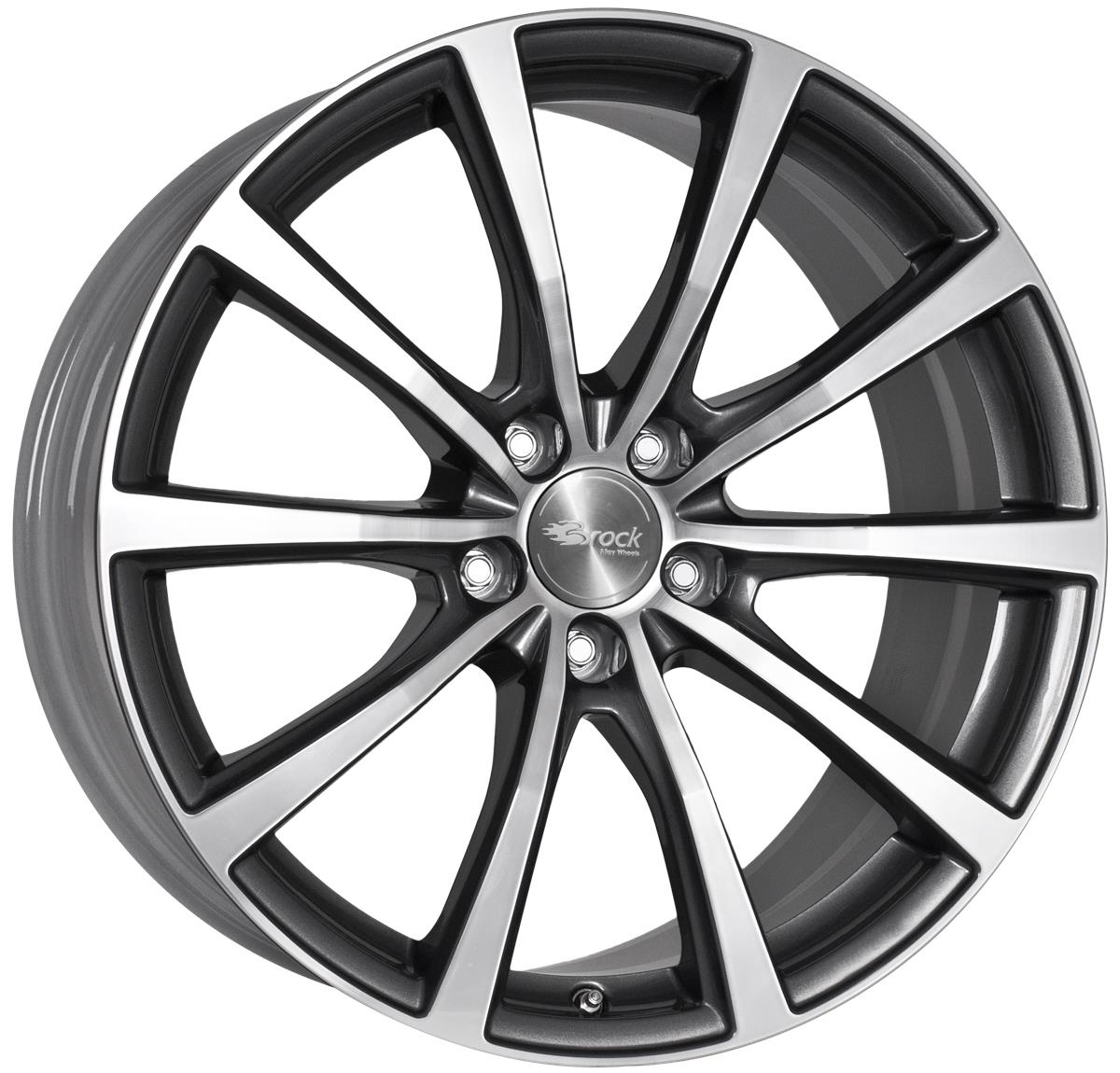 Brock B32 Himalaya Grey Voll-Poliert (HGVP) 10x22 5x108 ET35 CB63,4 60° 850 kg 313585