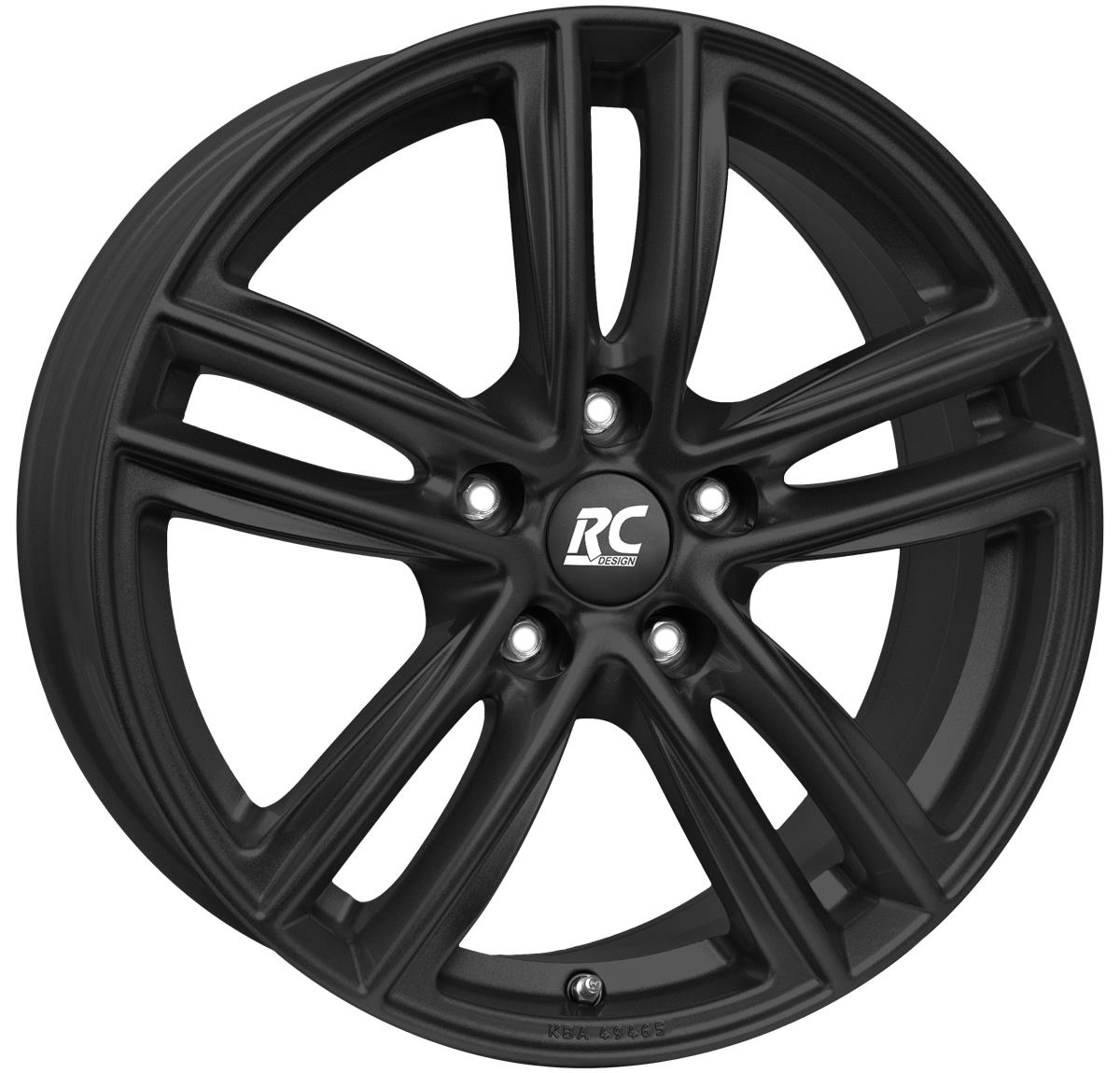 RC Design RC27 Schwarz Klar Matt (SKM) 6,5x16 5x114.3 ET50 CB72,6 60° 705 kg 301339