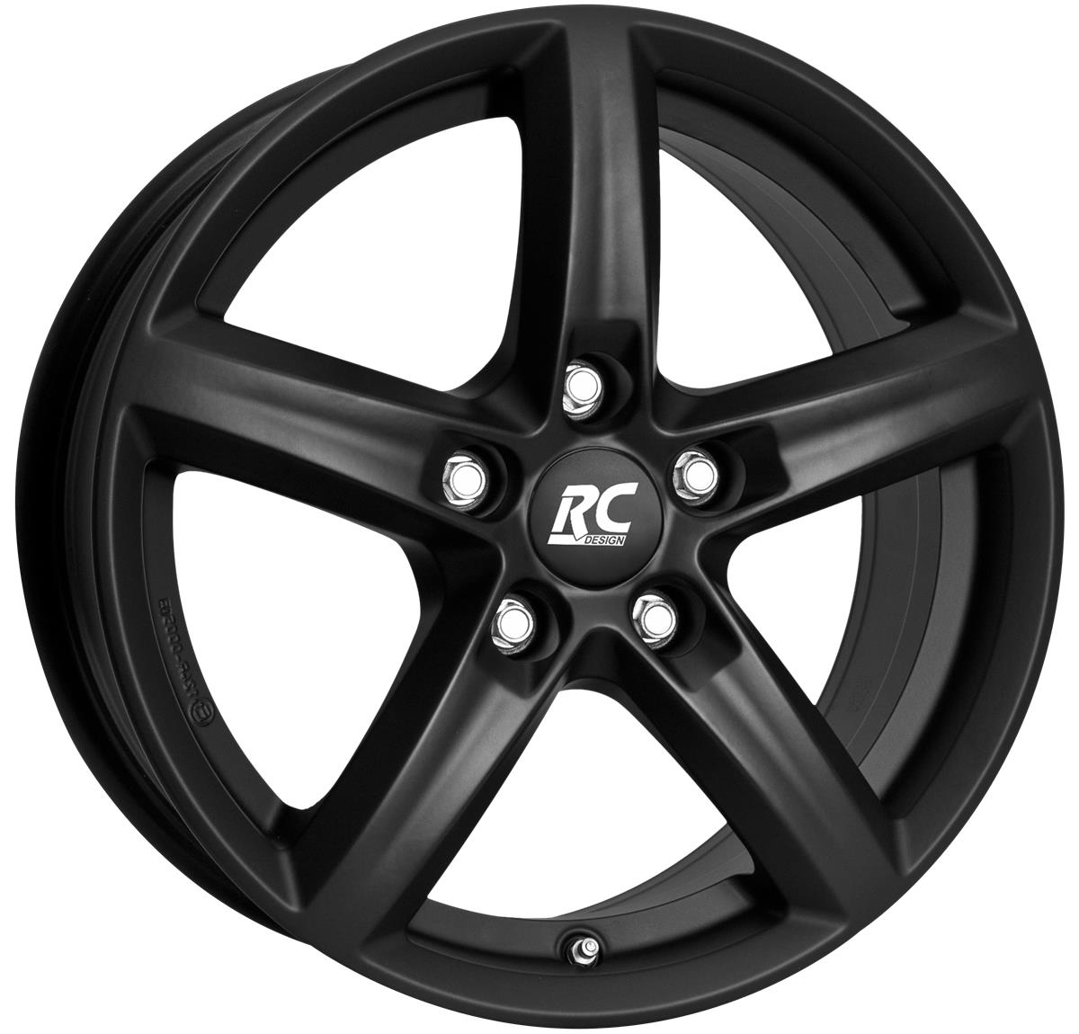 RC Design RC24 Schwarz Klar Matt (SKM) 6,5x16 5x105 ET39 CB56,6 60° 710 kg 483275