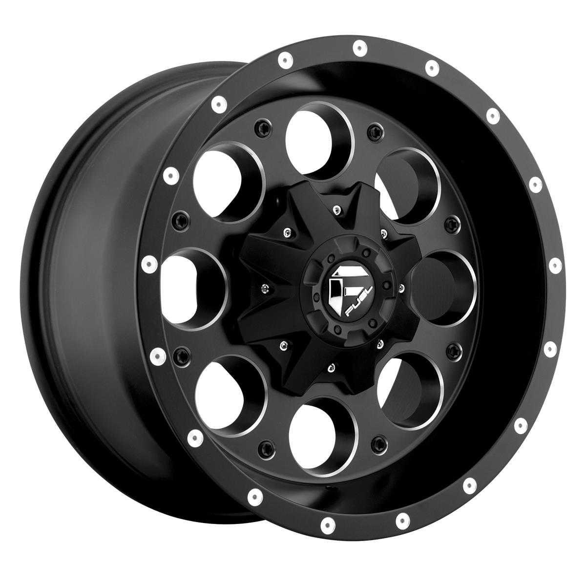 Fuel D525 Revolver Matte Black Milled 8x15 5x127 ET-18 CB78,1 (PCD2: 5x120.65) 60° 725 kg D52515800837