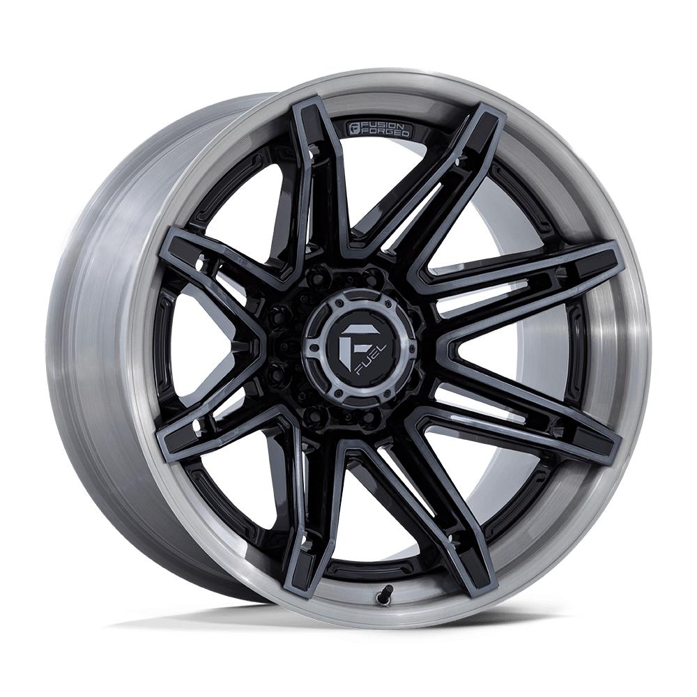 Fuel Fc401 Brawl Gloss Black With Brushed Gray Tint Face & Lip 12x22 8x180 ET-44 CB124,2 60° 1678 kg FC401BT22128844N