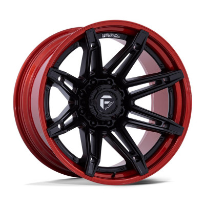 Fuel Fc401 Brawl Matte Black With Candy Red Lip 10x22 8x165.1 ET-18 CB125,1 60° 1678 kg FC401MQ22108018N