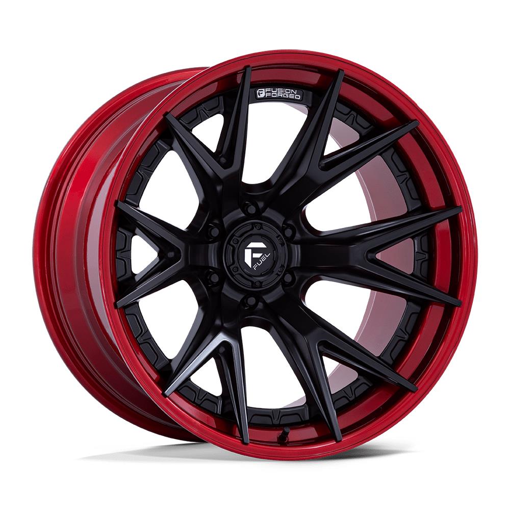 Fuel Fc402 Catalyst Matte Black With Candy Red Lip 12x24 6x135 ET-44 CB87,1 60° 1133 kg FC402MQ24126344N