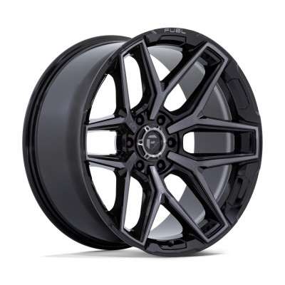 Fuel Flux Gloss Black Brushed Face With Gray Tint 9x17 6x135 ET1 CB87,1 60° 1133 kg FC854BT17906301