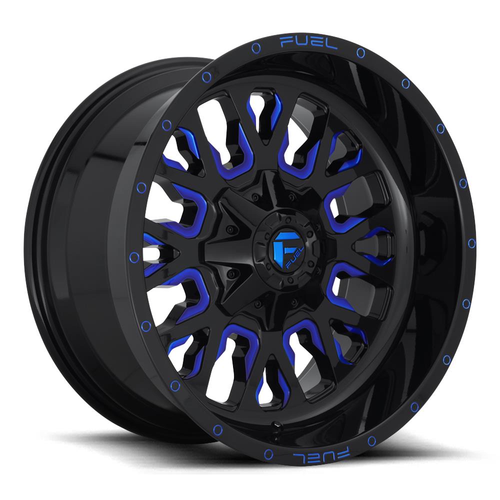 Fuel D645 Stroke Gloss Black Blue Tinted Clear 9x20 5x114.3 ET1 CB78,1 (PCD2: 5x127) 60° 1133 kg D64520902650