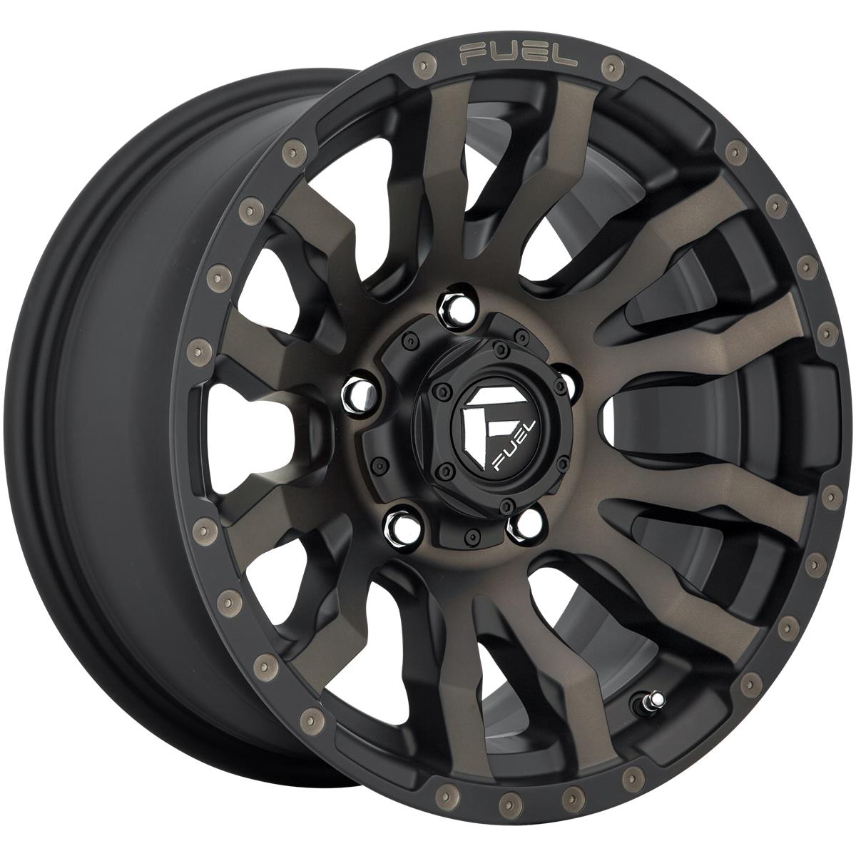 Fuel D674 Blitz Matte Black Double Dark Tint 10x20 8x180 ET-18 CB124,2 60° 1678 kg D67420001847
