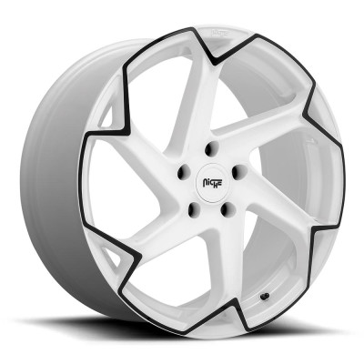 Niche M257 Flash Gloss White With Black 10,5x20 5x120 ET35 CB72,6 60° 816 kg M257200521+35