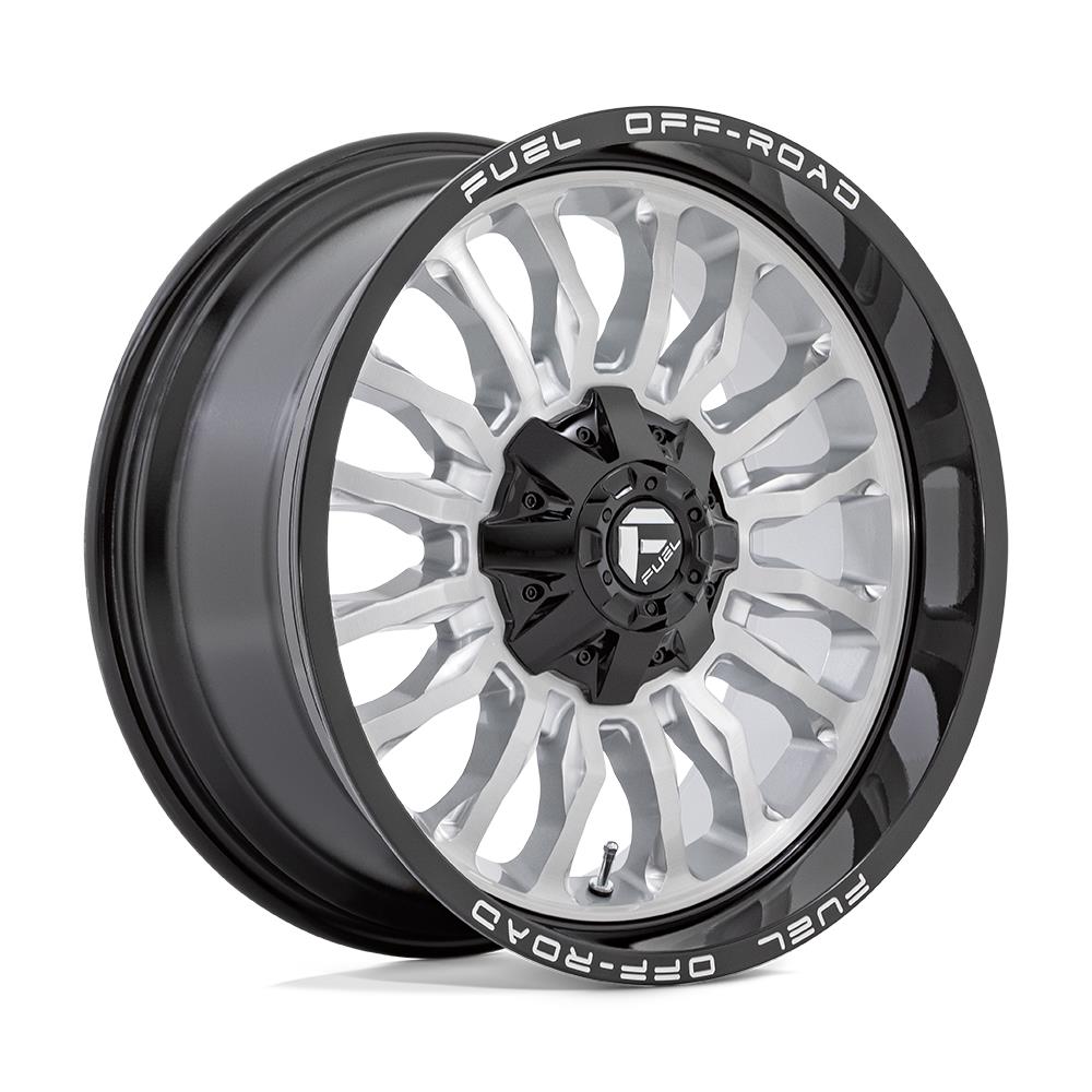 Fuel D798 Arc Silver Brushed Face With Milled Black Lip 9x20 6x139.7 ET1 CB106,1 (PCD2: 6x135) 60° 1133 kg D79820909850