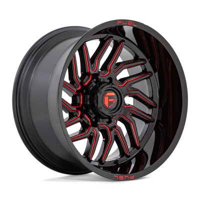 Fuel D808 Hurricane Gloss Black Milled Red Tint 9x20 8x180 ET20 CB124,2 60° 1678 kg D80820901857