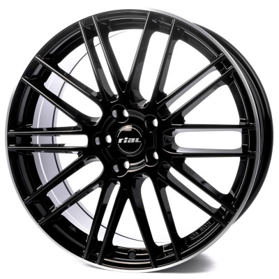 Rial KiboX diamond-black polished lip 9x20 5x112 ET20 CB66,6 R13 960 kg KIBX-902020PO13-2