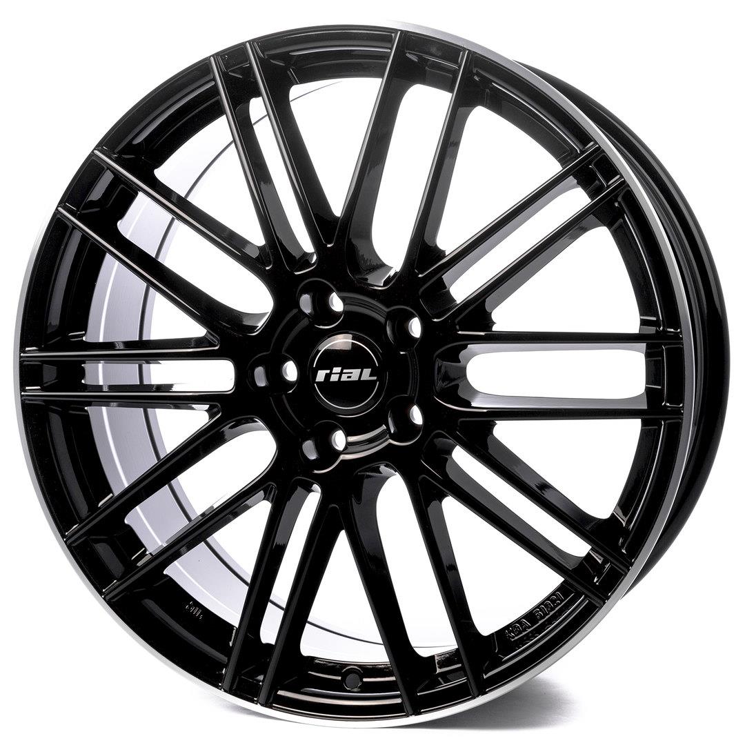 Rial KiboX diamond-black polished lip 9x20 5x112 ET52 CB66,6 R14 1000 kg KIBX-902052MB13-2